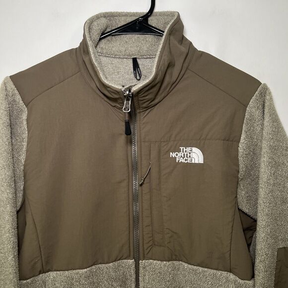The North Face Denali Polartec Full Zip Fleece Jacket Womens Olive Taupe Medium - Picture 2 of 16